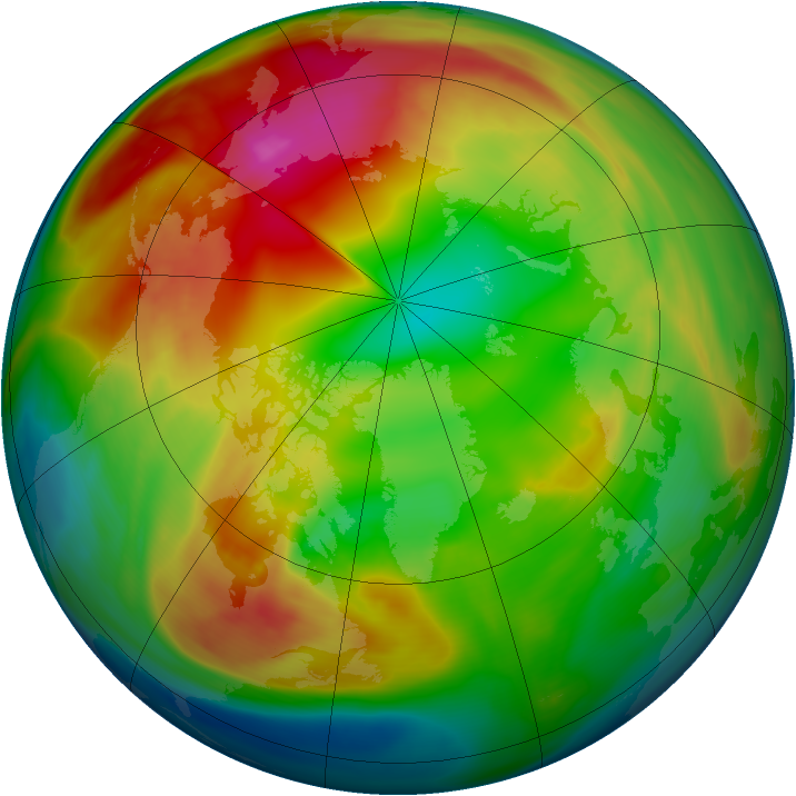 Arctic ozone map for 04 February 2007